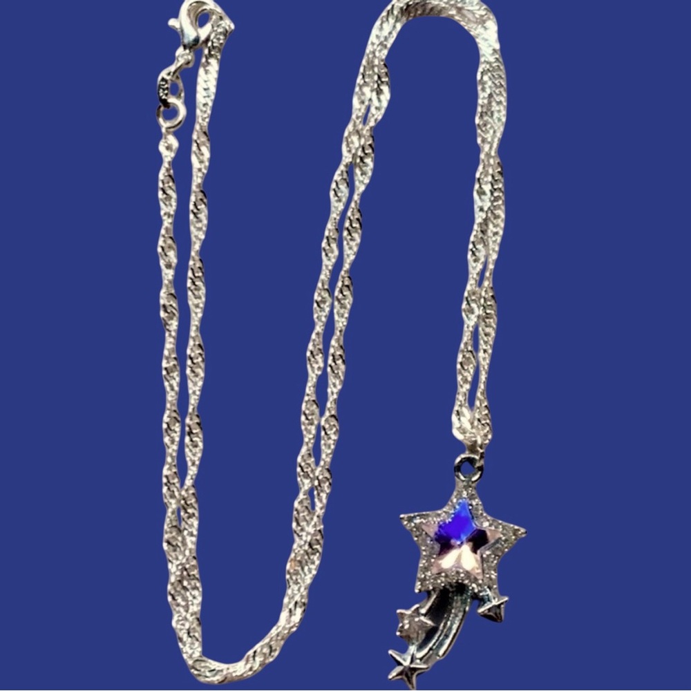 Star AB Silver Pendant Necklace